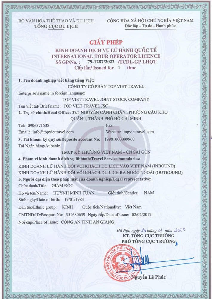 Giấy phép kinh doanh lữ hành quốc tế